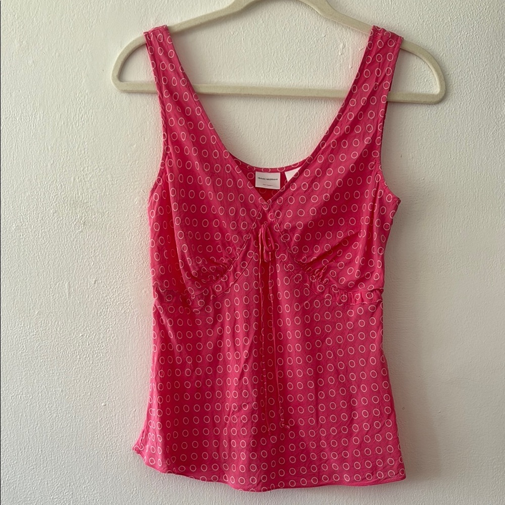 Isaac Mizrahi Stylish Pink Printed Sleeveless Top